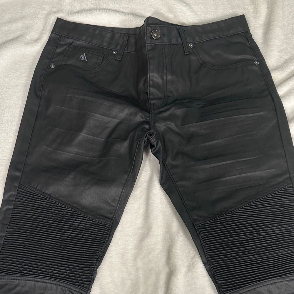 DNM Collection Polyester/Cotton Blend Black Biker Style Pants! Size 34